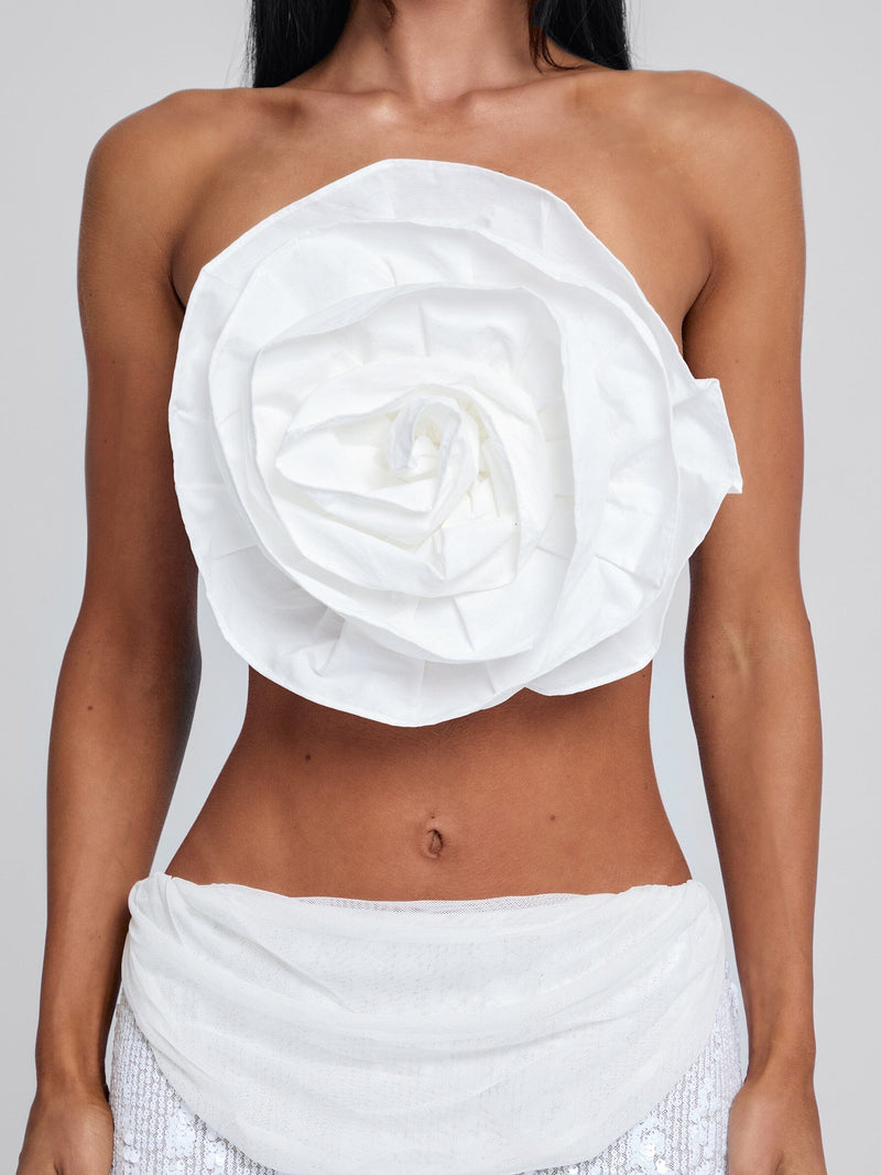 NIVA TOP WHITE Crop Top 
