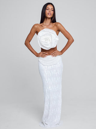NIVA MAXI SKIRT WHITE Maxi Skirt 