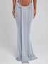 NIVRA MAXI SKIRT SILVER Maxi Skirt 