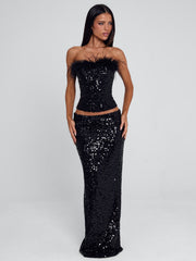 NUI MAXI SKIRT BLACK