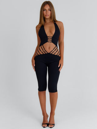 ODALIA CAPRI JUMPSUIT BLACK Jumpsuit 