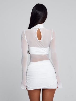 OLYRA MINI DRESS WHITE Mini Dress 