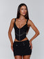 OMARI TOP BLACK Crop Top 