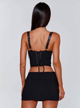 OMARI TOP BLACK Crop Top 