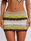 OSLO MINI SKIRT GREEN STRIPE Mini Skirt 
