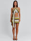 OSLO TOP GREEN STRIPE Crop Top 