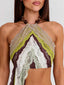 OSLO TOP GREEN STRIPE Crop Top 