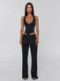 MARIAIS WAISTCOAT BLACK SPARKLE Crop Top 