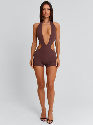 PAISLEI PLAYSUIT BROWN Playsuit 