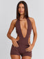 PAISLEI PLAYSUIT BROWN Playsuit 