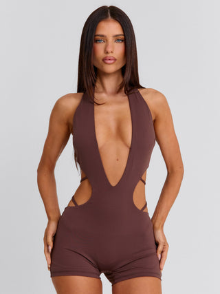 PAISLEI PLAYSUIT BROWN Playsuit 