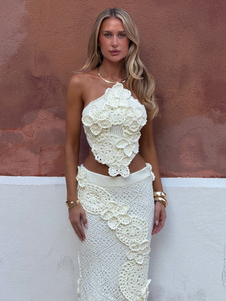 PALMINA MIDI SKIRT WHITE Midi Skirt 