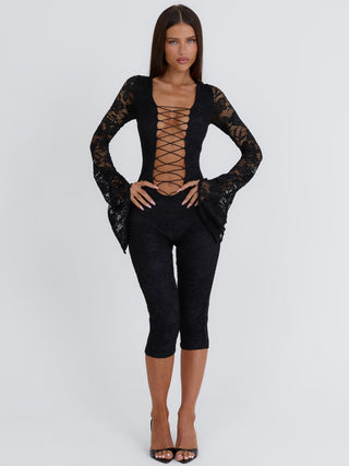 PANIA CAPRI JUMPSUIT BLACK Jumpsuit 