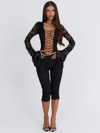 PANIA CAPRI JUMPSUIT BLACK Jumpsuit 