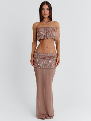 PATIENCE MAXI SKIRT TAUPE Maxi Skirt 