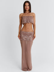 PATIENCE MAXI SKIRT TAUPE