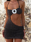 PIERRE MINI DRESS CHOCOLATE BROWN Mini Dress 