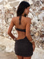 PIERRE MINI DRESS CHOCOLATE BROWN Mini Dress 
