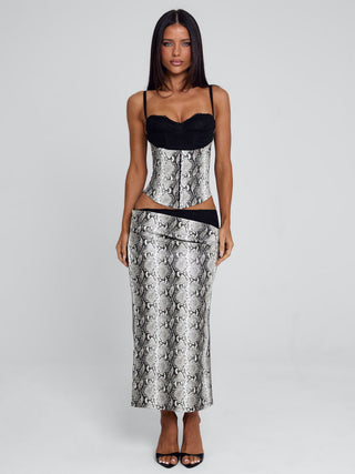 RAVELLE MIDI SKIRT SILVER SNAKE Midi Skirt 