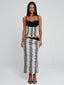 RAVELLE MIDI SKIRT SILVER SNAKE Midi Skirt 