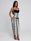 RAVELLE MIDI SKIRT SILVER SNAKE Midi Skirt 