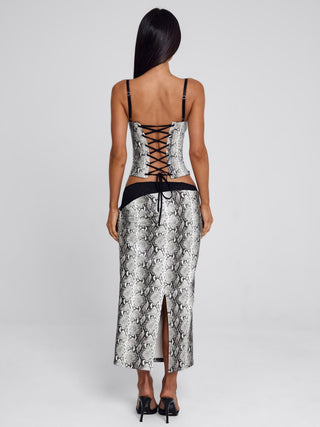 RAVELLE MIDI SKIRT SILVER SNAKE Midi Skirt 