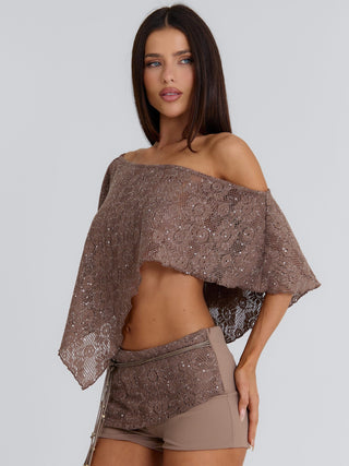 REECE LONGLINE TOP TAUPE Top 