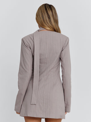 REHNEE BLAZER GREY PINSTRIPE Blazer 