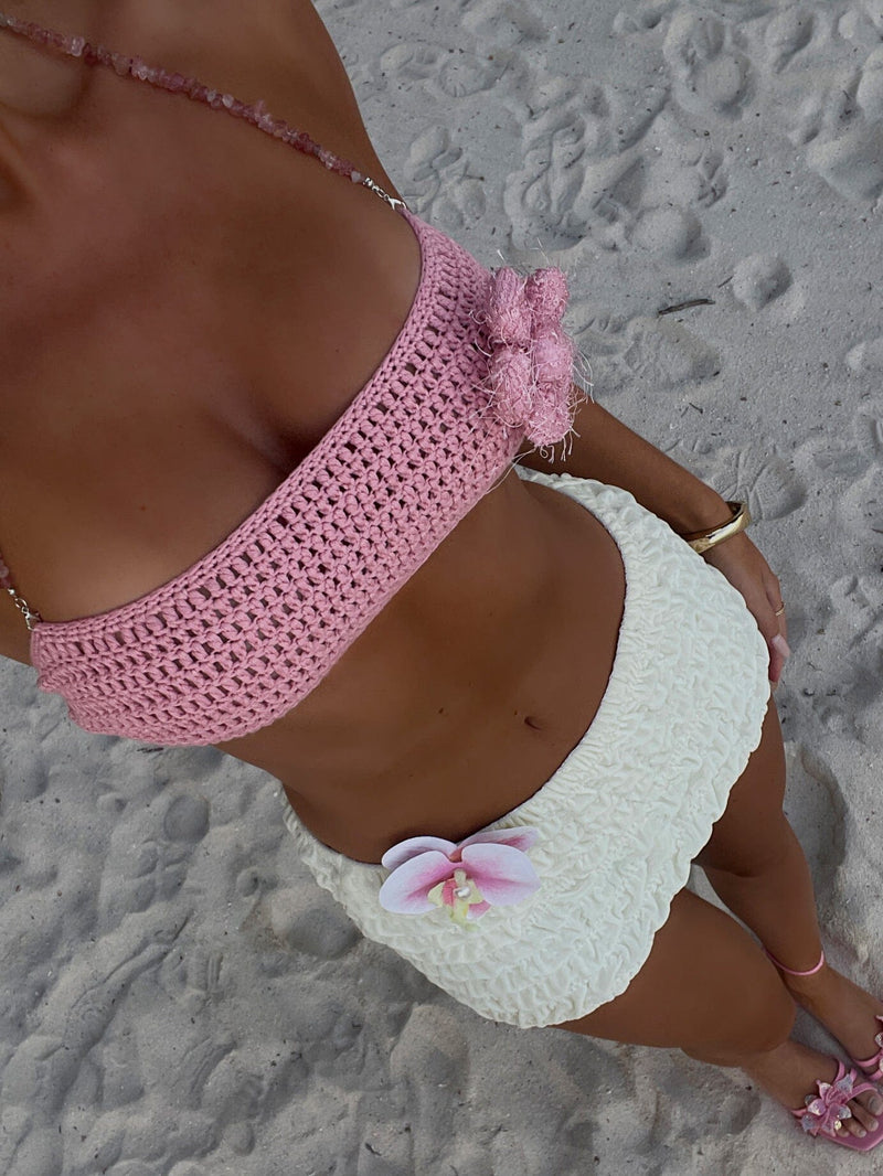 RIAANE TOP PINK Crop Top 