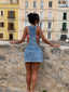 RIRI DENIM OVERALLS Mini Dress 