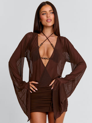 ROBERTA MINI DRESS CHOCOLATE Mini Dress 