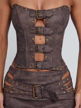 RODEO TOP CHOCOLATE Crop Top 