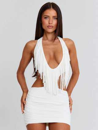 ROMANEE MINI DRESS WHITE Mini Dress 