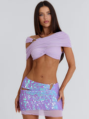 BRYN MINI SKIRT PURPLE