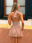 ROSLEIGH MINI DRESS TAUPE Mini Dress 