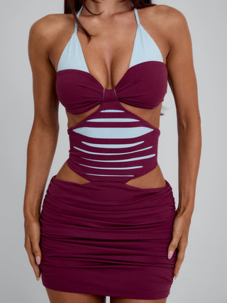rowena mini dress Rowena Mini Dress Wine