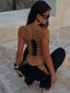 ROXIE LONGLINE TOP BLACK Top 