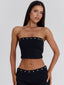 ROXIE LONGLINE TOP BLACK Top 