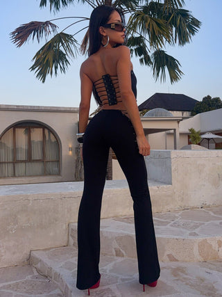 ROXIE LONGLINE TOP BLACK Top 