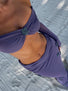 ROZELI TOP DUSTY PURPLE Crop Top 