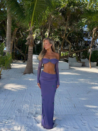 ROZELI MAXI SKIRT DUSTY PURPLE Maxi Skirt 
