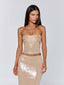 SAELA TOP BEIGE Crop Top 
