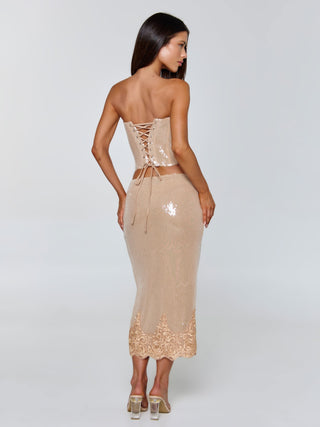 SAELA TOP BEIGE Crop Top 