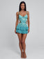 SANTANA MINI DRESS TEAL Mini Dress 