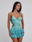 SANTANA MINI DRESS TEAL Mini Dress 