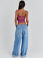 SANTANA TOP BURGUNDY Crop Top 