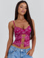 SANTANA TOP BURGUNDY Crop Top 