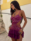 SANTANA MINI DRESS BURGUNDY Mini Dress 