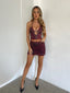 SELENITE MINI SKIRT RED DENIM Mini Skirt 