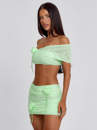 SELINE MINI SKIRT GREEN Mini Skirt 